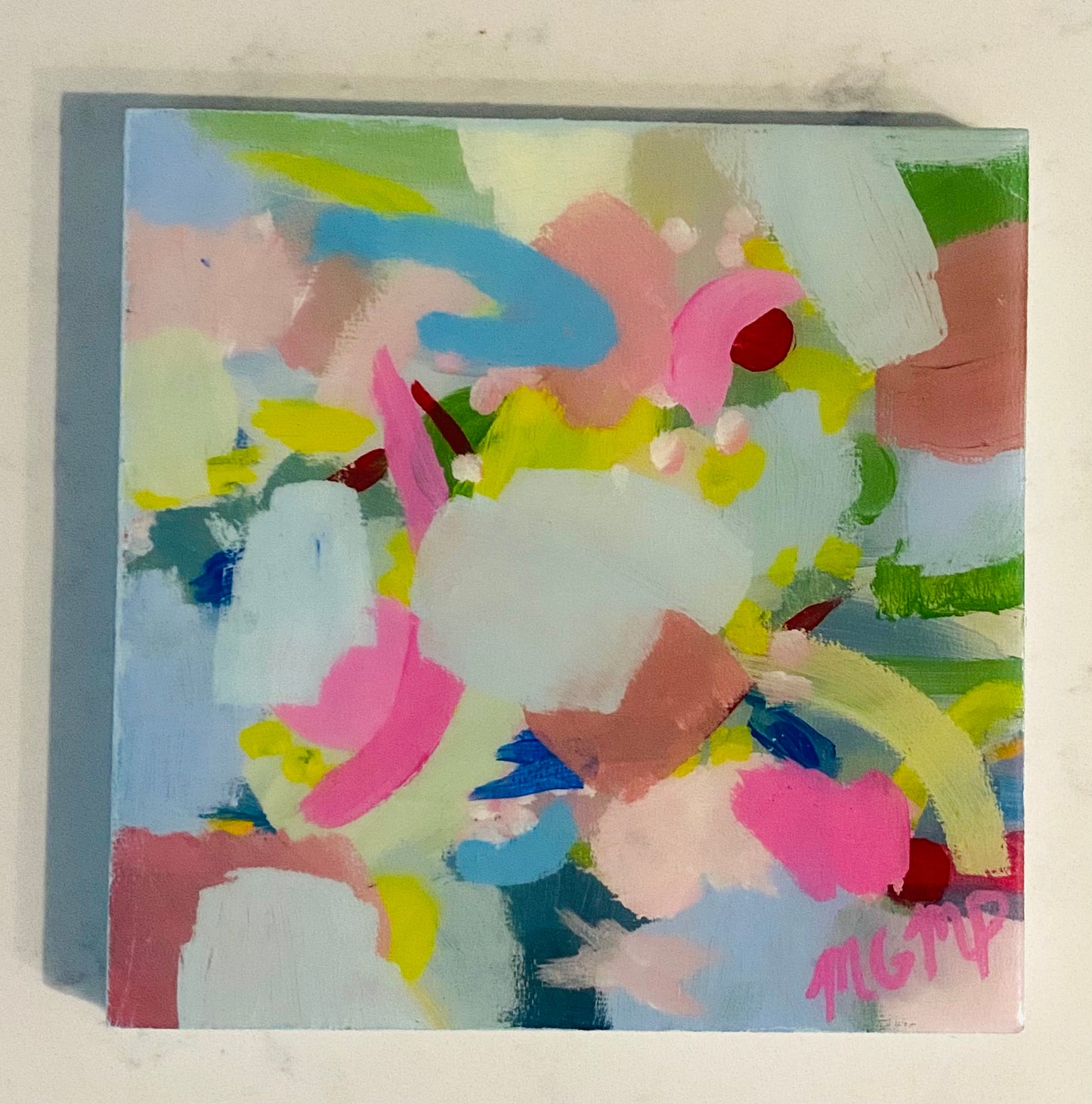 6 x 6 Original Abstract Art - Dive